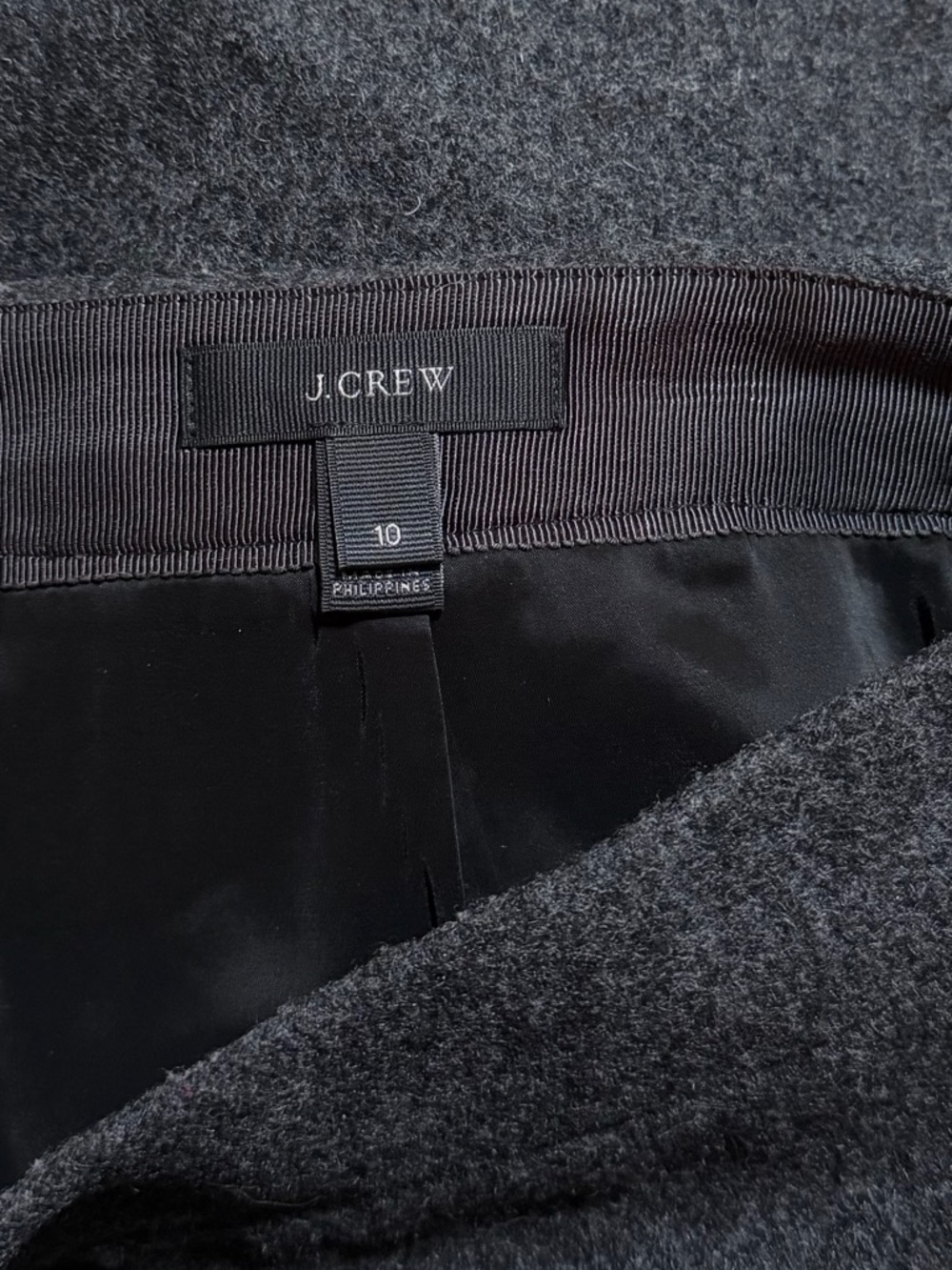 J. Crew Charcoal Gray Wool-Blend Mini Skirt - Picture 6 of 7